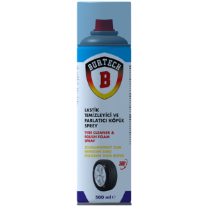 Burtech Lastik Temizleyici ve Parlatıcı Köpük Sprey 500 ML